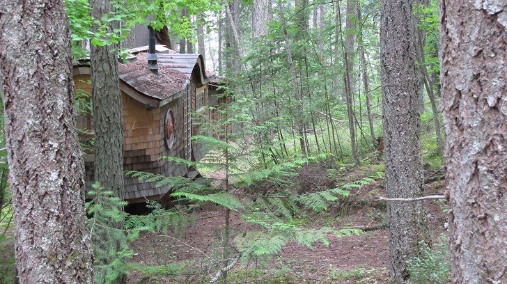 caravan in the woods