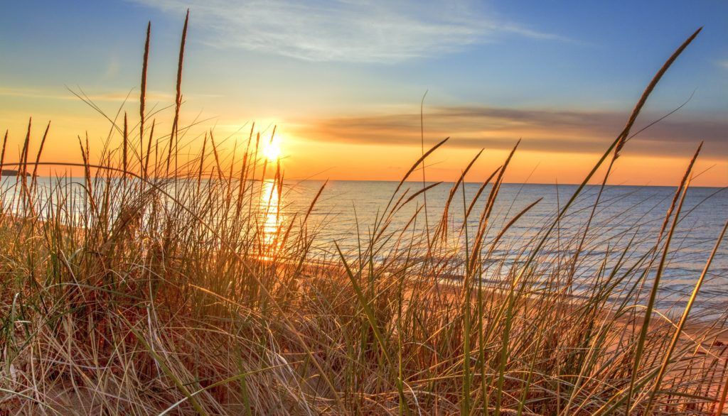 sunrise on Lake Michigan