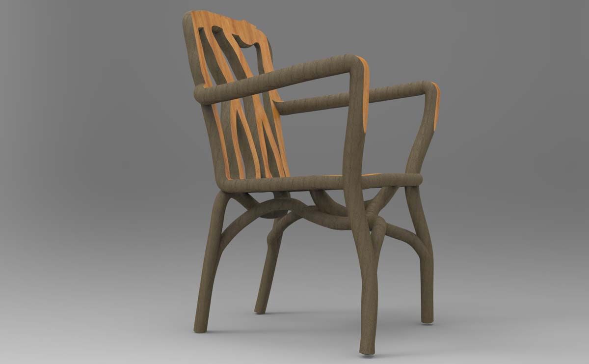 Side view of chair