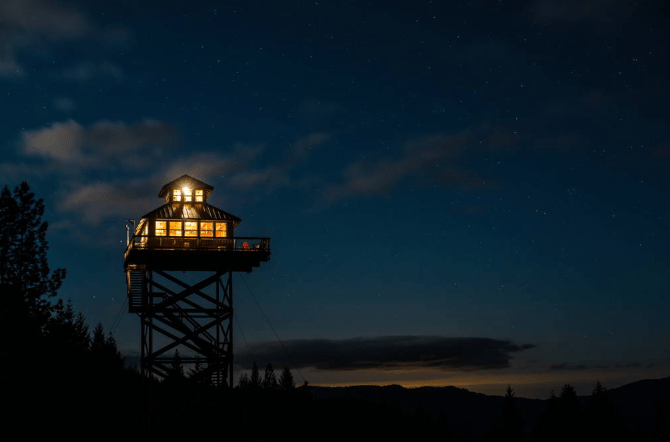 Fire lookout tower