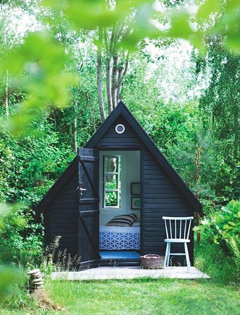 Tiny shed with door