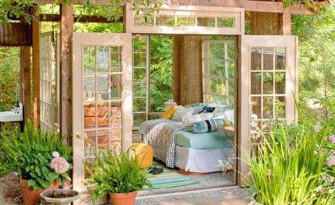 Window-filled shed