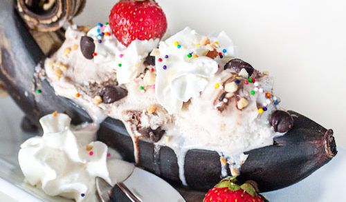 grilled banana boat sundae