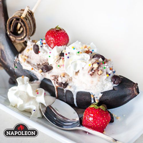 grilled banana boat sundae