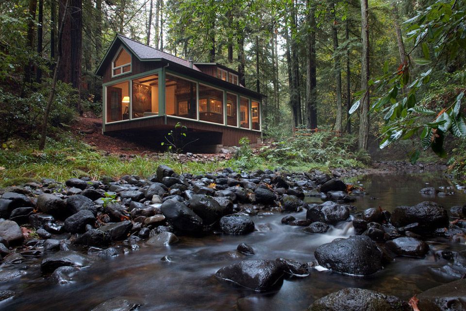 cabin by the creek
