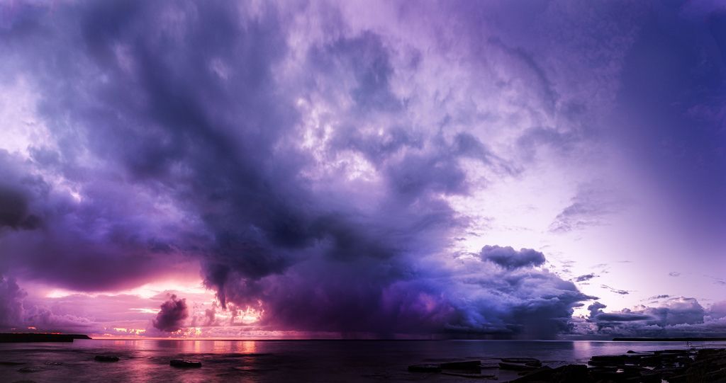 Purple clouds over Georgian Bay