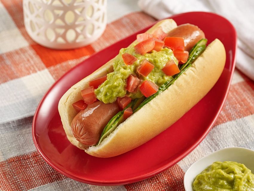 Guacamole hot dog