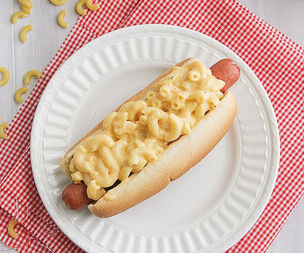 Mac and cheese hot dog