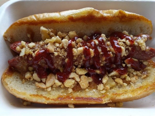 peanut butter and jam hot dog