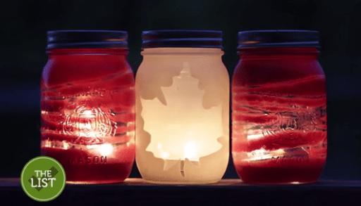 Canadian flag candle