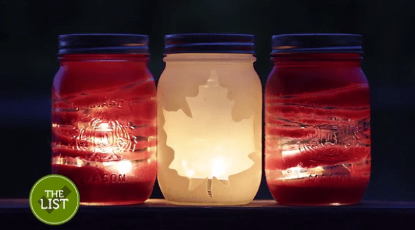 Canadian flag candle