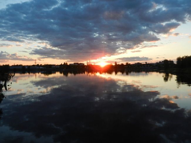 Sky reflected in water