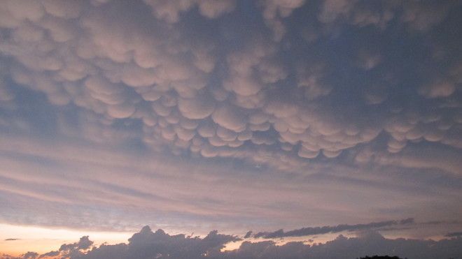 Mammatus clouds