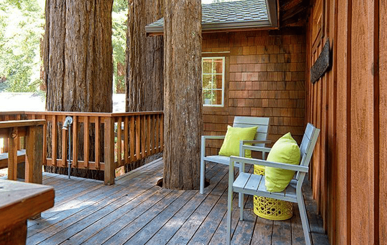 A tiny bungalow with a big deck