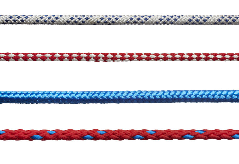 Four multi-coloured ropes.
