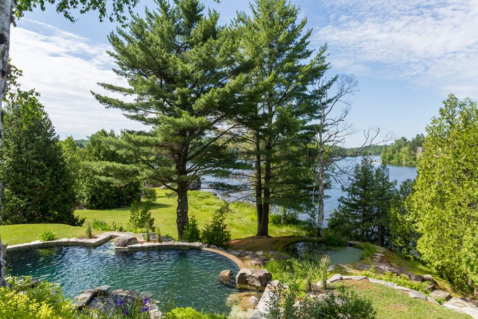 Pools and ponds seen from above