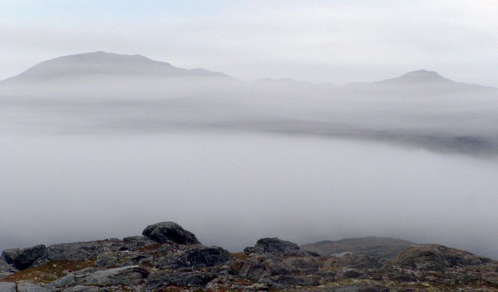 Foggy view of the Northern Peninsula Coast of Newfoundland.