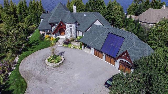 Exterior view of cottage from above
