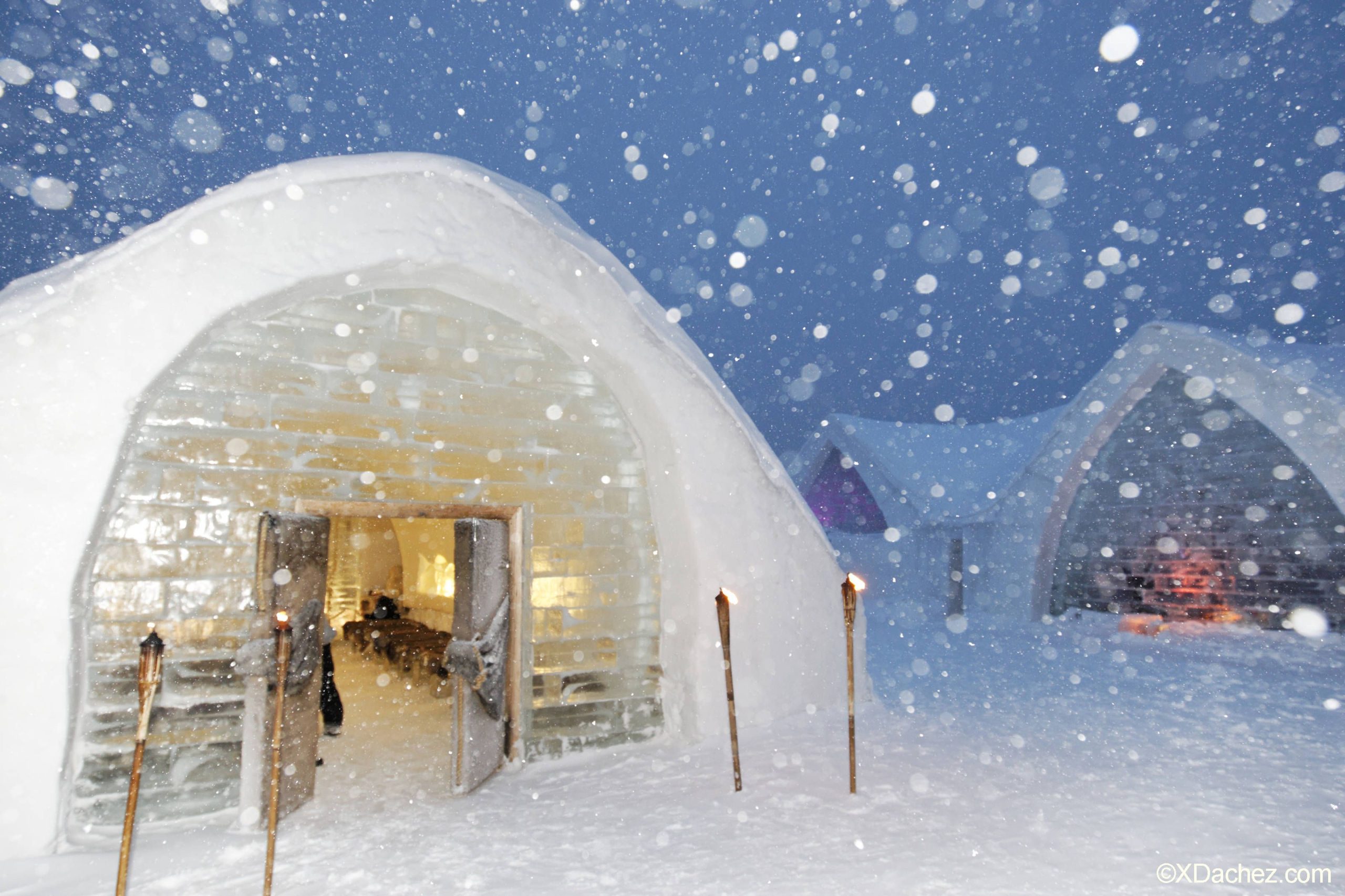 Ice hotel exterior
