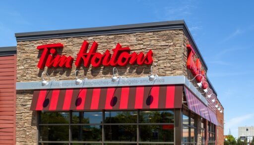 Tim Hortons in Toronto, Ontario, Canada.