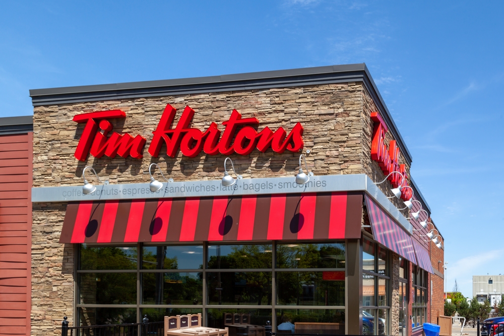 Tim Hortons in Toronto, Ontario, Canada.