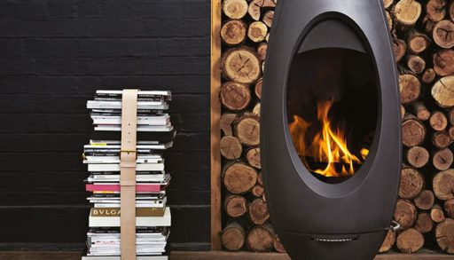Oval wood stove