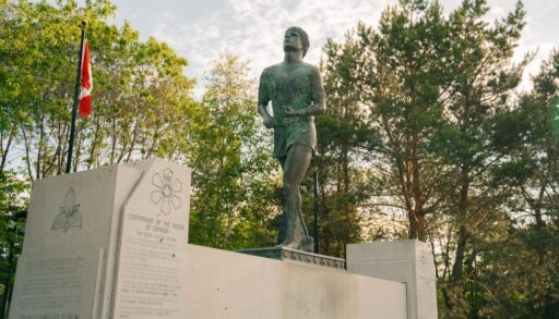 Terry Fox monument in Thunder Bay, Ontario, Canada.