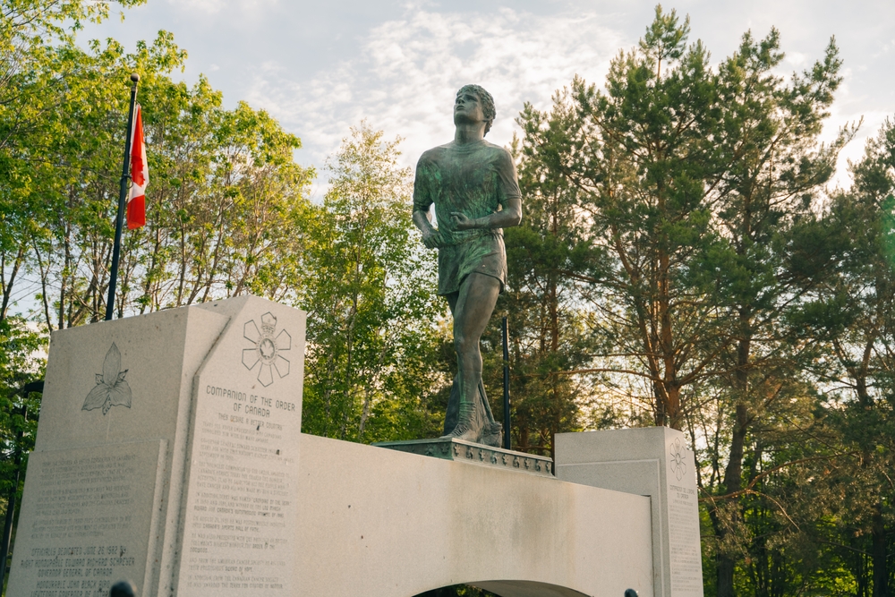 Terry Fox monument in Thunder Bay, Ontario, Canada.