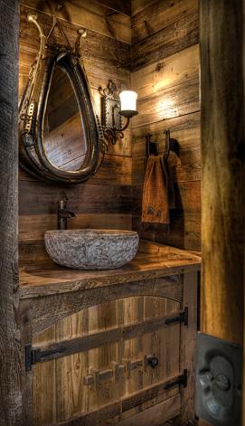 Rustic washrooms