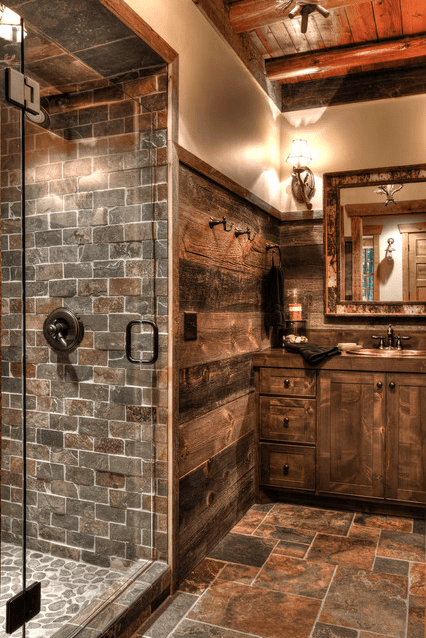 Rustic washrooms