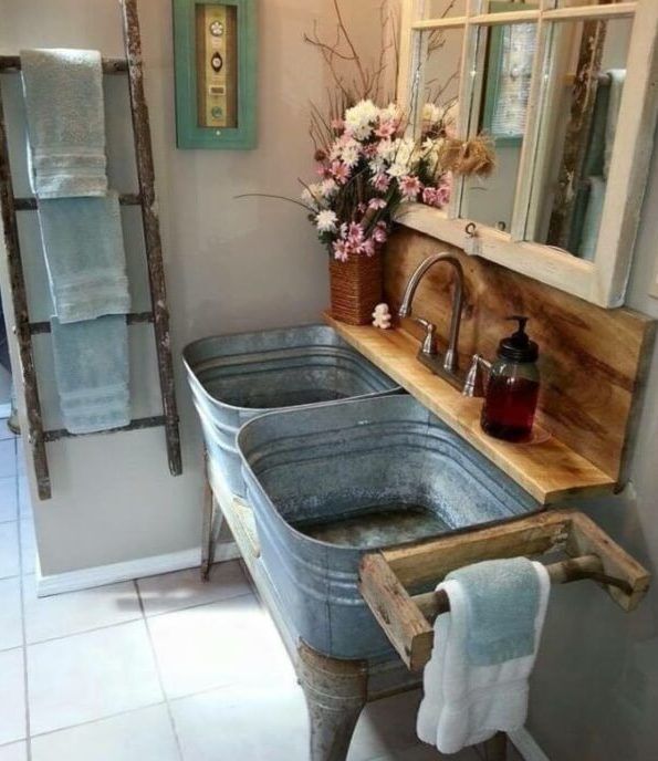 Rustic washrooms