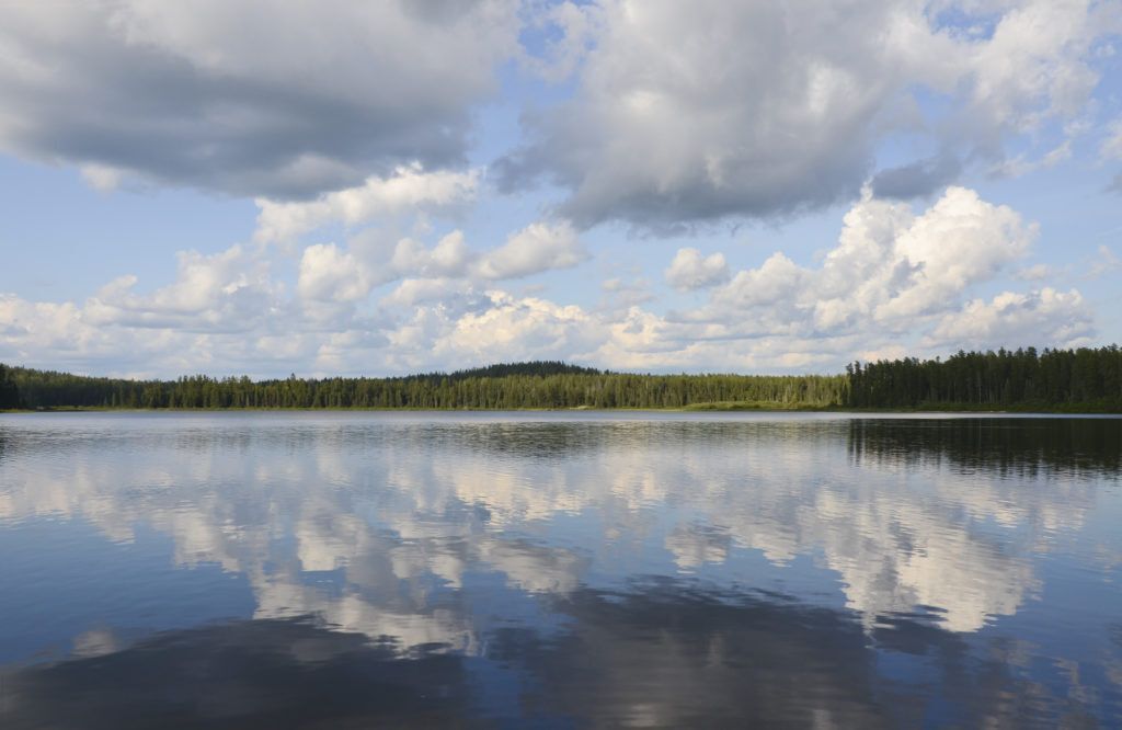Sleeping Giant Provincial Park in Northwestern Ontario under clouded sky.