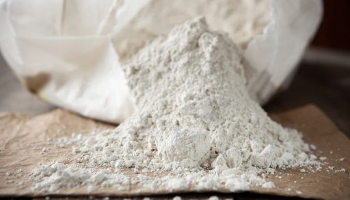 Pile of diatomaceous earth an organic insecticide known for pest control and filtration.