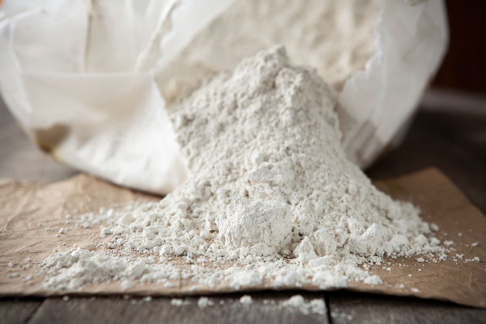 Pile of diatomaceous earth an organic insecticide known for pest control and filtration.