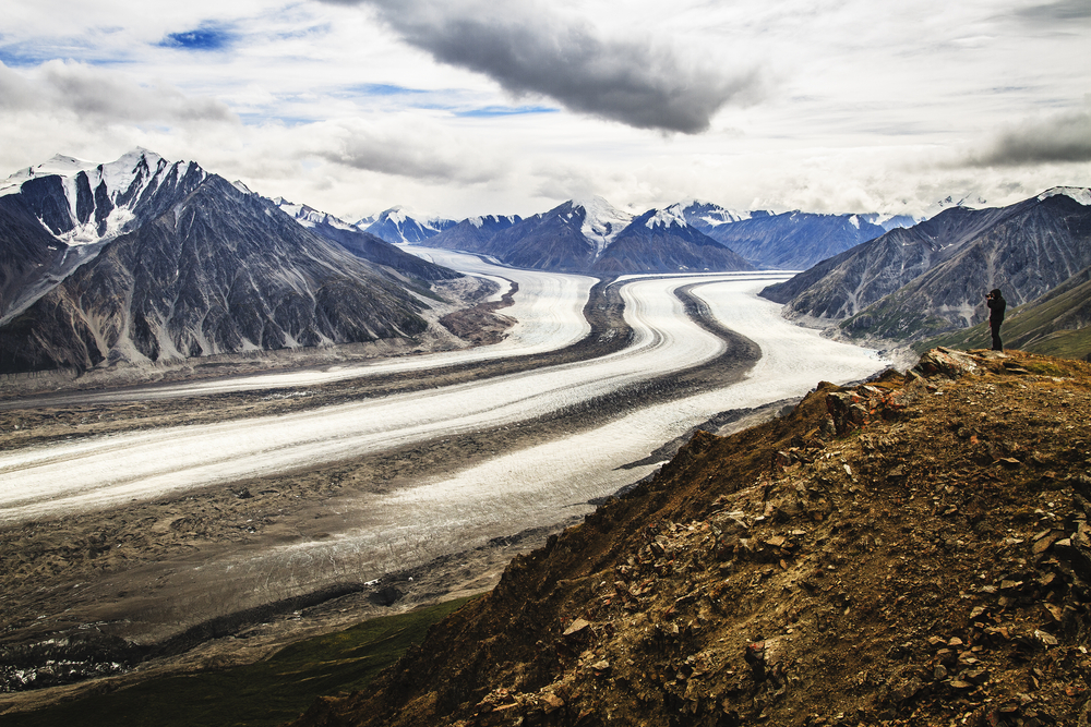 Kaskawulsh Glacier in Kluane National Park, Yukon, Canada. Source of the Slim river.