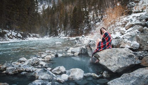 girl blanket winter spa