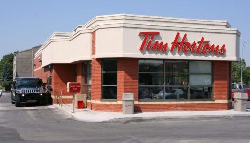 A Tim Hortons location from the outside