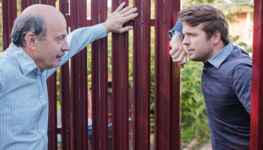Two neighbours chatting