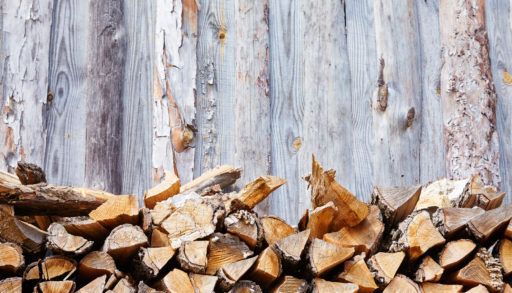 Chopping wood for burning