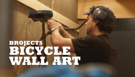 The Brojects use an old bike to create a piece of wall art