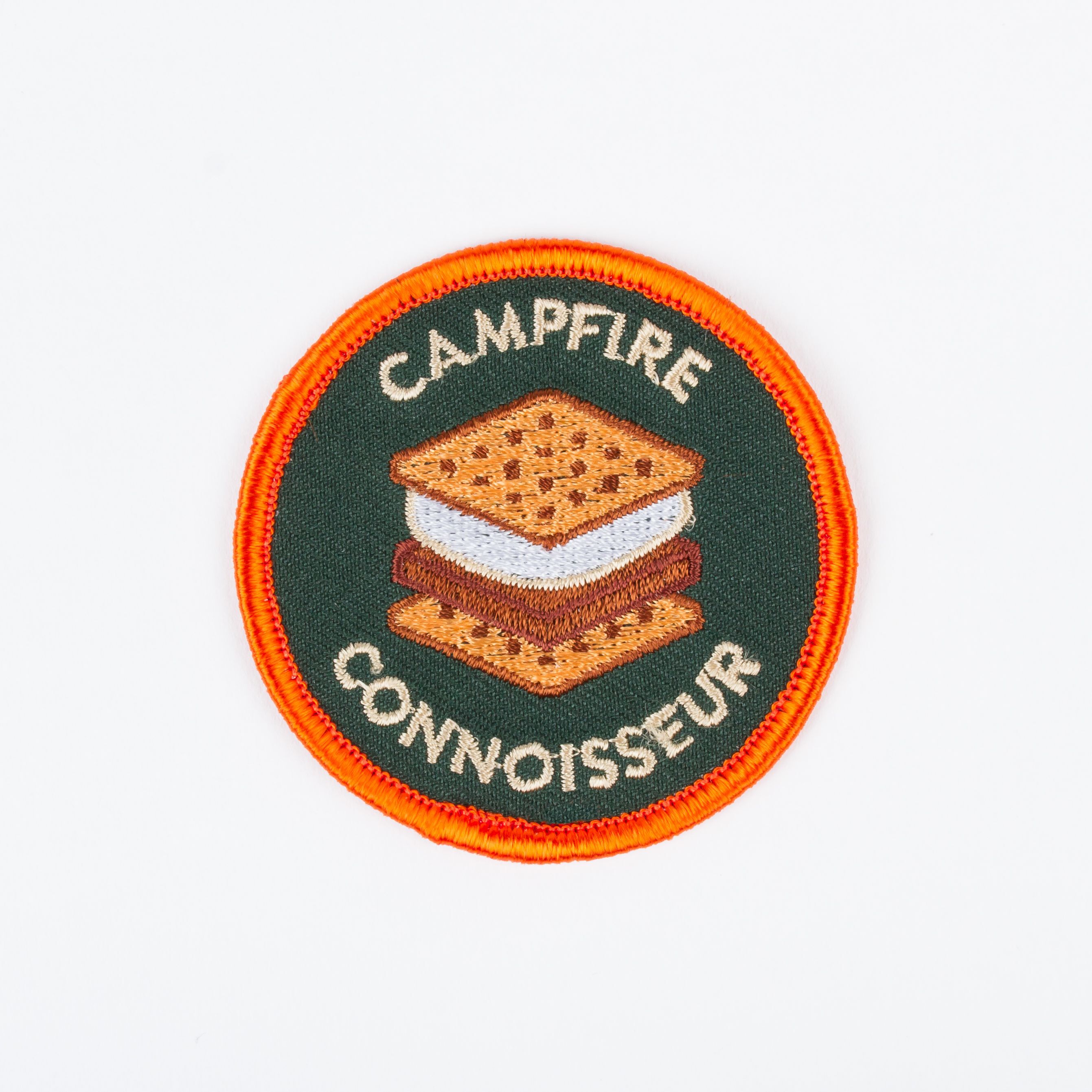 A campfire badge