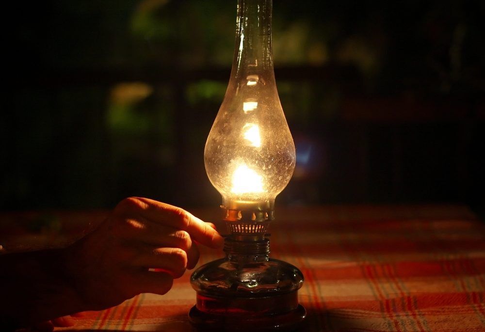 Oil Lamp Lighting up the Darkness