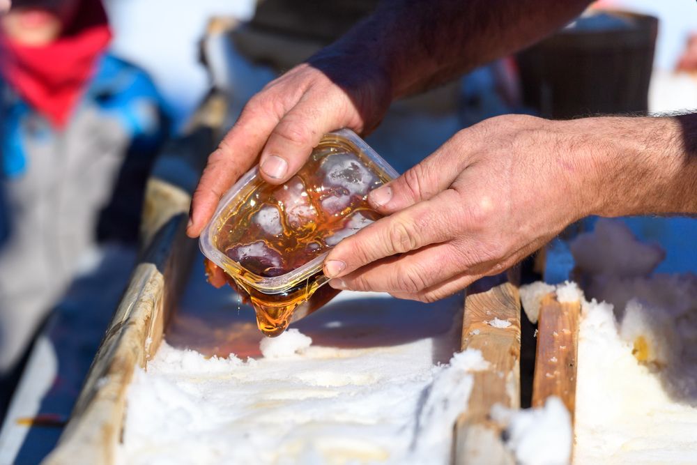 Cabanes à sucres also knows as Sugar Shack is where maple syrup is extracted. Maple syrup sap starts flowing