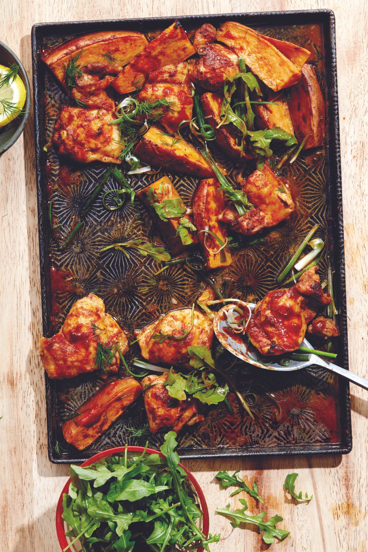 Sriracha sheet pan chicken