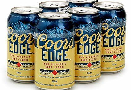 A six-pack of Coors Edge beer cans