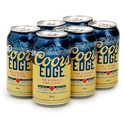 A six-pack of Coors Edge beer cans