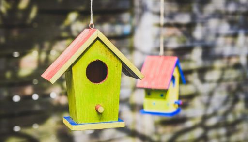 a-birdhouse-hanging-from-a-tree