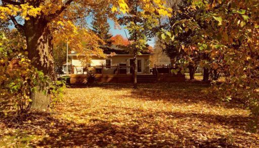 The cottage in the fall.