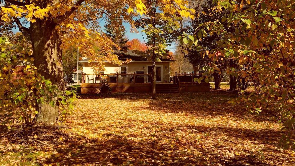 The cottage in the fall.