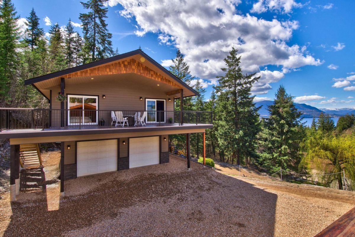 The cabin overlooking Shuswap Lake.